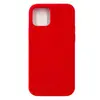 Чехол силиконовый гладкий Soft Touch iPhone 12 mini, красный №14 (закрытый низ)