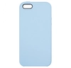 Чехол силиконовый гладкий Soft Touch iPhone 5/ 5S/ SE, голубой (без логотипа)