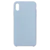Чехол силиконовый гладкий Soft Touch iPhone X/ XS, голубой (без логотипа)