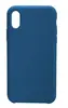 Чехол силиконовый гладкий Soft Touch iPhone X/ XS, синий деним