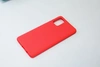 Чехол силиконовый матовый Samsung A71, красный