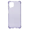 Чехол силиконовый плотный Samsung A12 прозрачный, фиолетовый