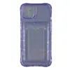 Чехол силиконовый с визитницей iPhone 13, фиолетовый