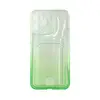 Чехол силиконовый с визитницей iPhone 13 Pro, темно-зеленый (01)