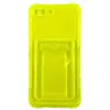 Чехол силиконовый с кармашком iPhone 7 Plus/ 8 Plus прозрачный, салатовый