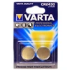 Батарейка Varta CR2430/2BL (3v, литиевая) упаковка 2 шт