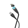 USB кабель Lightning HOCO X63 Racer magnetic (100см. 2.4A), черный