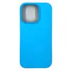 Чехол силиконовый гладкий Soft Touch iPhone 14 Pro, голубой №16 (закрытый низ)