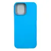 Чехол силиконовый гладкий Soft Touch iPhone 14 Pro Max, голубой №16 (закрытый низ)