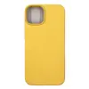 Чехол силиконовый гладкий Soft Touch iPhone 14, желтый №4 (закрытый низ)