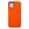 Чехол силиконовый гладкий Soft Touch iPhone 14, оранжевый №2 (закрытый низ)