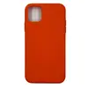 Чехол силиконовый гладкий Soft Touch iPhone 11, оранжевый №2 (закрытый низ)