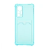 Чехол силиконовый противоударный с визитницей Xiaomi 12 Lite прозрачный, голубой
