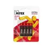 Батарейка Mirex R03 AAA/мизинчиковая 4шт (1,5v, солевая) (4/48/960) цена за упаковку