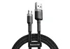 USB кабель micro USB BASEUS Cafule (2.4А) 1 м, черно-серый