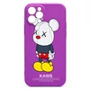 Чехол LUXO Creative iPhone 12 Pro, (рисунок 086, Kaws) фиолетовый