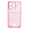 Чехол-накладка - SC300 с картхолдером для "Apple iPhone 14 Pro" (pink)