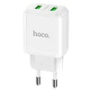 Адаптер Сетевой Hoco N6 Charmer QC3.0 2USB 3A/18W (white)