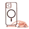 Чехол-накладка - SM016 SafeMag для "iPhone 12 Pro" на ремешке (rose gold)