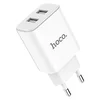 Адаптер Сетевой Hoco C62A Victoria 2USB 2,1A/10W (white)