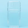 Чехол-накладка - SC276 с картхолдером для "Apple iPhone 12" (transparent)