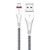 Кабель USB - Apple lightning Borofone BX25 Powerful  100см 2,4A  (white)