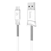 Кабель USB - micro USB Hoco X24 Pisces  100см 2,4A  (white)