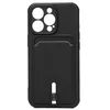 Чехол-накладка - SC304 с картхолдером для "Apple iPhone 14 Pro" (black)