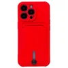 Чехол-накладка - SC304 с картхолдером для "Apple iPhone 13 Pro" (red) (208492)