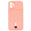 Чехол-накладка - SC304 с картхолдером для "Apple iPhone 12" (light pink)