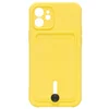 Чехол-накладка - SC304 с картхолдером для "Apple iPhone 12" (yellow)
