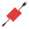 Кабель USB - micro USB Hoco X21 Plus (silicone)  200см 2,4A  (red/black)