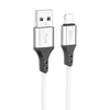 Кабель USB - Apple lightning Hoco X86 Spear  100см 2,4A  (white)