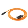 Кабель USB - micro USB Hoco X21 Plus (silicone)  100см 2,4A  (orange/black)