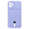 Чехол-накладка - SC304 с картхолдером для "Apple iPhone 12" (dark violet)