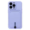 Чехол-накладка - SC304 с картхолдером для "Apple iPhone 13 Pro" (dark violet)