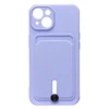 Чехол-накладка - SC304 с картхолдером для "Apple iPhone 14" (dark violet)