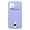 Чехол-накладка - SC304 с картхолдером для "Apple iPhone 12 Pro" (dark violet)