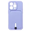 Чехол-накладка - SC304 с картхолдером для "Apple iPhone 14 Pro" (dark violet)