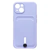 Чехол-накладка - SC304 с картхолдером для "Apple iPhone 13" (dark violet)