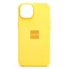 Чехол-накладка ORG Silicone Case SafeMag с анимацией для "Apple iPhone 14" (солнечно-желтый)