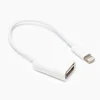 Кабель OTG - Apple lightning RockBox  10см 1A  (white)