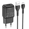 Адаптер Сетевой с кабелем Hoco C96A USB 2,1A/10W (USB/Micro USB) (black)