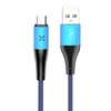 Кабель USB - micro USB SKYDOLPHIN S49V  100см 3A  (blue)