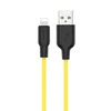 Кабель USB - Apple lightning Hoco X21 Plus (silicone)  100см 2,4A  (yellow/black)