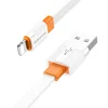 Кабель USB - Apple lightning Borofone BX89  100см 2,4A  (white/orange)