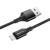 Кабель USB - Apple lightning Borofone BX54 Ultra bright (повр. уп.)  100см 2,4A  (black)