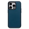 Чехол-накладка - PC084 экокожа для "Apple iPhone 15 Pro" (blue) (227436)