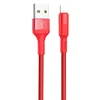 Кабель USB - Apple lightning Hoco X26 Xpress  100см 2,4A  (red)