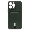 Чехол-накладка - SC304 с картхолдером для "Apple iPhone 14 Pro Max" (dark green)